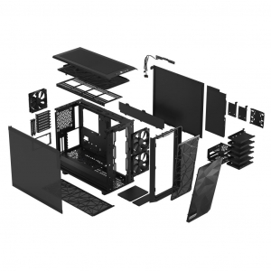 Fractal Design Meshify 2 Black TG Dark Tint táp nélküli ablakos ház fekete (FD-C-MES2A-02)