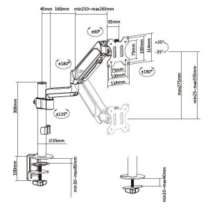 Equip 650132 asztali monitortartó 13"-32" 9kg fekete