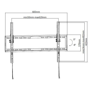 Equip 650334 TV fali konzol 37"-70" 35kg fekete