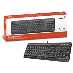 Genius SlimStar Q200 billentyűzet fekete (31310020404)