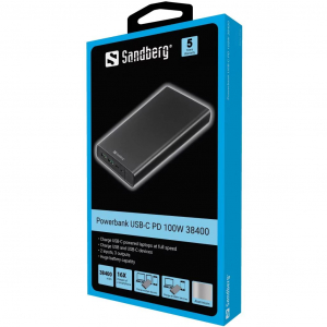 Sandberg 420-63 USB-C PD 100W Power Bank 38400mAh