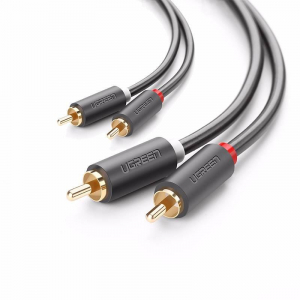 UGREEN AV104 2x RCA Cinch - 2x RCA Cinch kábel 2m fekete (10518)