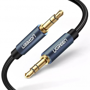 UGREEN AV122 3,5 mm-es AUX 1,5 m-es mini jack kábel fekete-kék (10686)