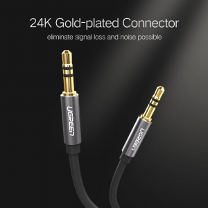 UGREEN AV122 3,5 mm-es AUX 1,5 m-es mini jack kábel fekete-kék (10686)