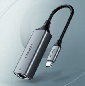 UGREEN RJ45 USB-C– Gigabit Ethernet alumínium adapter szürke (50737)