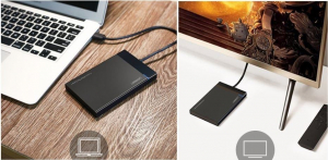 UGREEN US221 2.5 HDD / SSD külső ház SATA USB 3.0 + USB-C - USB-C 3.1 fekete (60735)