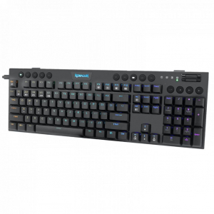 Redragon Horus Blue Switch vezetékes/vezeték nélküli billentyűzet fekete (K618-RGB_BLUE_HU)