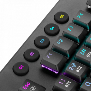 Redragon Horus Blue Switch vezetékes/vezeték nélküli billentyűzet fekete (K618-RGB_BLUE_HU)