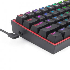 Redragon Fizz Pro Brown Switch vezetékes/vezeték nélküli billentyűzet fekete (K616-RGB_BROWN_HU)