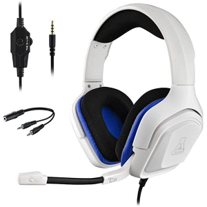 The G-Lab KORP COBALT W gaming headset feh&eacute;r