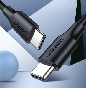 UGREEN USB-C – USB-C kábel PD 60W 1m fekete (50997)