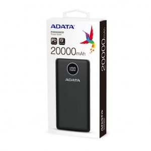 ADATA P20000QCD Power Bank 20000mAh fekete (AP20000QCD-DGT-CBK)