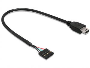 Delock USB 2.0 > USB mini apa kábel 30 cm (83170)