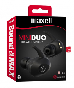 Maxell Mini Duo Earbuds Bluetooth fülhallgató fekete (348481)