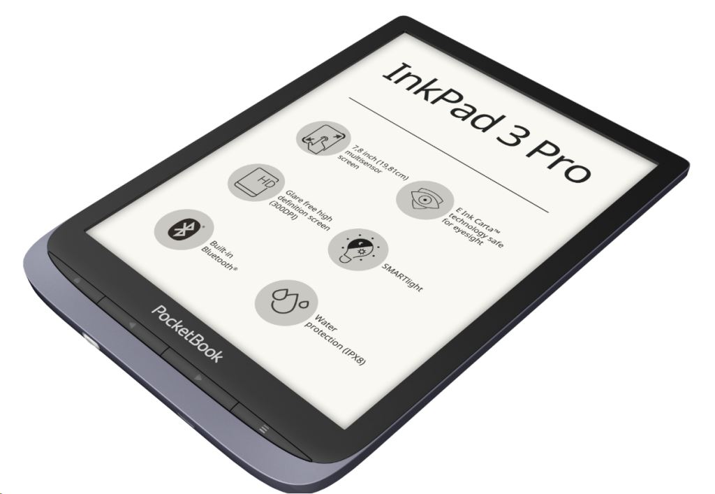 PocketBook Inkpad 3 Pro PB740 7.8" 16GB E-Book olvasó metálszürke (PB740-2-J-WW)