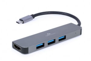 Gembird Multi Port Adapter USB Type C 2in1 USB hub (A-CM-COMBO2-01)