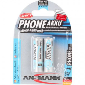 Ceruza akku AA, NiMH, 1,2V 1300 mAh, 2 db, Ansmann DECT maxE LR06, AA, LR6, AAB4E, AM3, 815, E91, LR6N