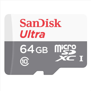 64GB microSDXC Sandisk Ultra CL10 + adapter (186524 / SDSQUNR-064G-GN3MA)