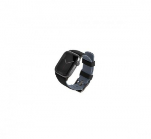 Uniq Linus Airosoft Apple Watch 42/44/45mm szilikon szíj fekete (UNIQ-45MM-LINUSBLK)