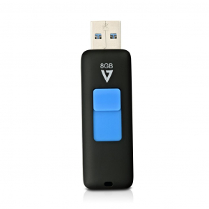 Pen Drive 8GB USB 3.0 V7 fekete-kék (VF38GAR-3E)
