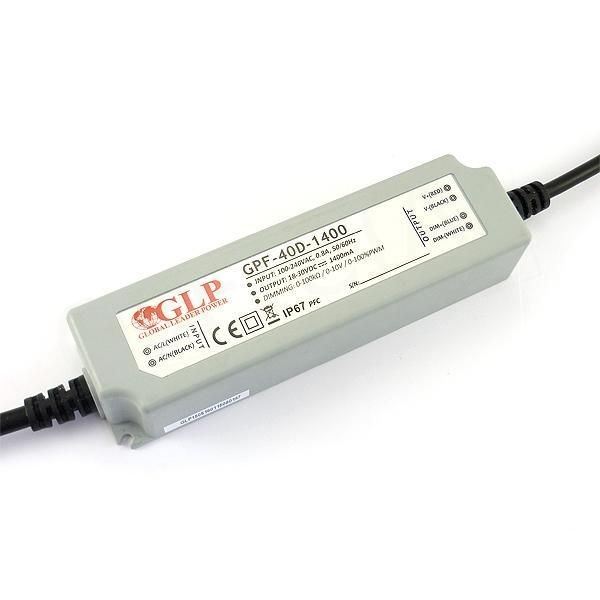 GLP GPF-40D-1400 18~30V 42W 1400mA IP67 LED tápegység