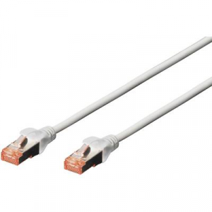 RJ45 Hálózat Csatlakozókábel CAT 6 S/FTP 1.00 m Szürke Halogénmentes, sodort érpár, Védővel, Lángálló Digitus