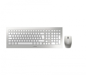 Cherry DW 8000 vezeték nélküli francia billentyűzet + egér ezüst-fehér (JD-0310FR)