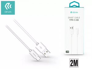 Devia USB - USB Type-C adat- &eacute;s t&ouml;ltők&aacute;bel 2 m feh&eacute;r (ST312038)