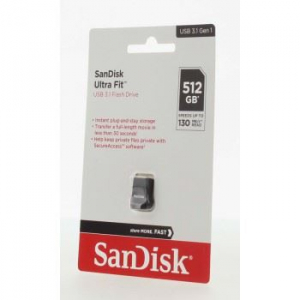 Pen Drive 512GB USB 3.1 SanDisk Ultra Fit fekete (186479 / SDCZ430-512G-G46)