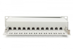 Digitus DN-91612S-EA-G patch panel 12 port 1U 10" CAT 6a árnyékolt szürke