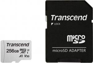 256GB microSDXC Transcend 300S U3 V30 A1 CL10 + adapter (TS256GUSD300S-A)