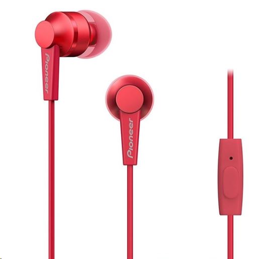 Pioneer SE-C3T-R mikrofonos fülhallgató piros