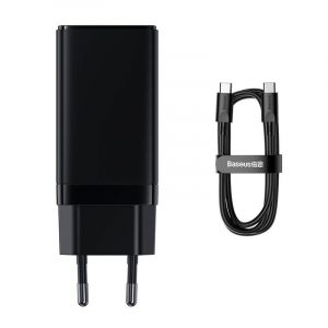 Baseus GAN3 Pro gyorstöltő USB-A + 2xUSB-C 65W (fekete (CCGP050101)
