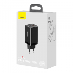 Baseus GAN3 Pro gyorstöltő USB-A + 2xUSB-C 65W (fekete (CCGP050101)