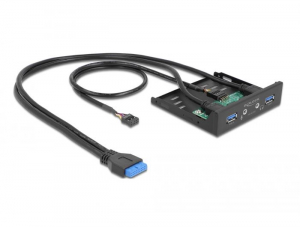 Delock 3.5" USB 3.2 Gen1 front panel 2xUSB-A + HD-Audio (64150)