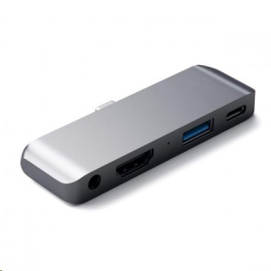 Satechi Aluminium TYPE-C Mobile Pro HUB (HDMI 4k,1x Jack 3mm,1x USB-A,1x USB-C) asztroszürke (ST-TCMPHM)