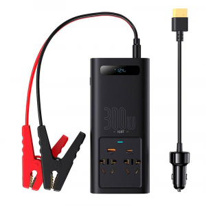 Baseus autós inverter 300W 220V CN / EU fekete (CGNB010101)