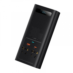 Baseus autós inverter 300W 220V CN / EU fekete (CGNB010101)