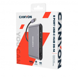 Canyon CNS-TDS14 univerz&aacute;lis notebook dokkol&oacute; USB-C