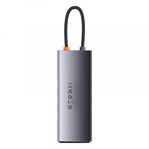 Baseus Metal Gleam Series 7 az 1-ben hub USB-C - 3x USB 3.0 HDMI USB-C PD VGA Ethernet RJ45 (WKWG040013)