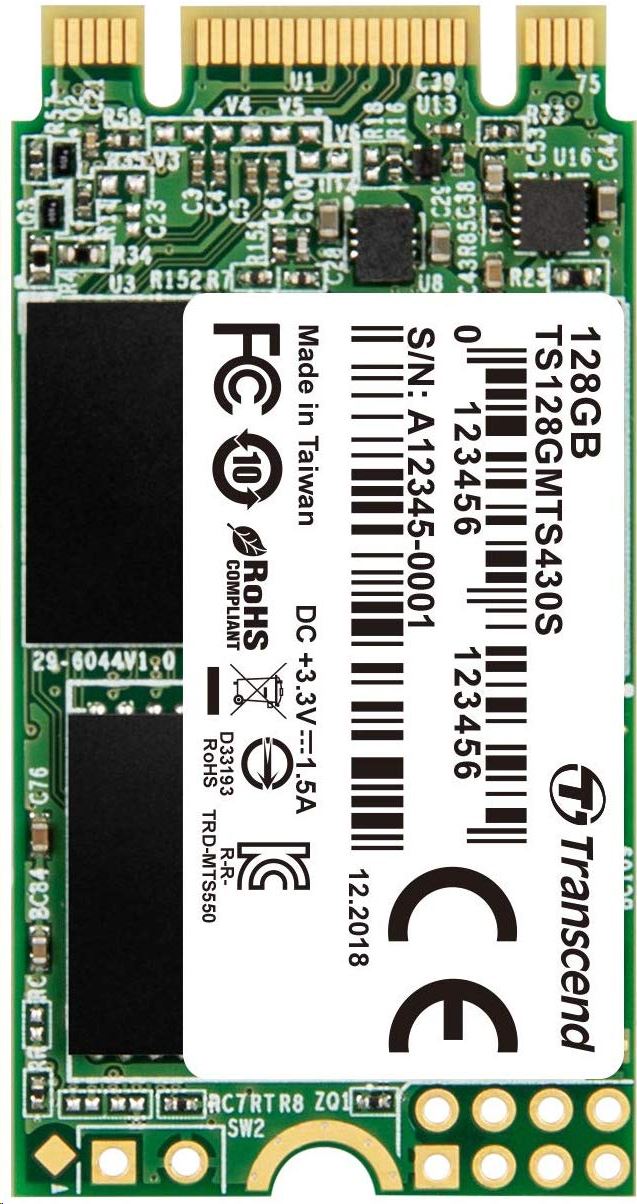 128GB Transcend MTS430 M.2 2242 SSD meghajtó (TS128GMTS430S)