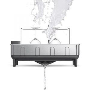 SimpleHuman KT1181 acélkeretes edényszárító borospohár tartóval rozsdamentes