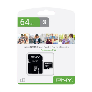 64GB microSDXC PNY Performance Plus CL10 + adapter (P-SDU64G10PPL-GE)