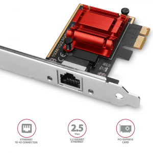 Axagon Gigabit Ethernet 1 s&aacute;vos PCI-Express k&aacute;rtya (PCEE-G25)