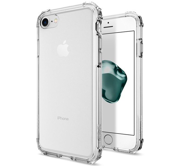 SPIGEN CRYSTAL SHELL műanyag telefonvédő (közepesen ütésálló, szilikon keret, légpárnás sarok) ÁTLÁTSZÓ [Apple iPhone SE 3 (2022)]