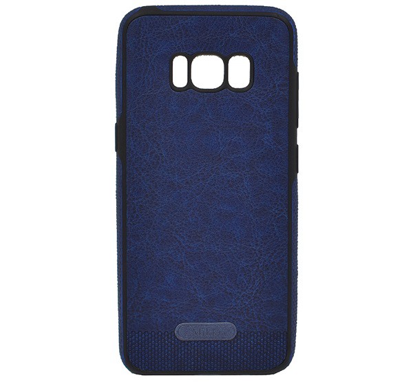 Szilikon telefonvédő (ultravékony, közepesen ütésálló, bőr hatású) KÉK [Samsung Galaxy S8 (SM-G950)]