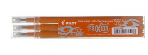 Pilot FriXion Ball 3 darabos betétszett közepes heggyel narancssárga (BLS-FR-7-O-S3)