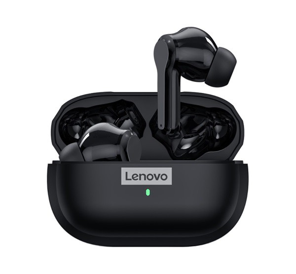 LENOVO LIVEPODS LP1S bluetooth fülhallgató SZTEREO (v5.0, TWS, zajszűrő, vízálló + töltőtok) FEKETE (LP1S_B)