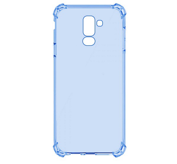 Szilikon telefonvédő (közepesen ütésálló, légpárnás sarok) KÉK [Samsung Galaxy A6+ (2018) SM-A605F]