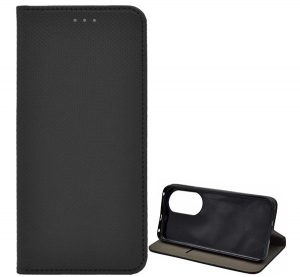 Tok &aacute;ll&oacute;, bőr hat&aacute;s&uacute; (FLIP, oldalra ny&iacute;l&oacute;, asztali tart&oacute; funkci&oacute;, rombusz minta) FEKETE [Huawei P50]